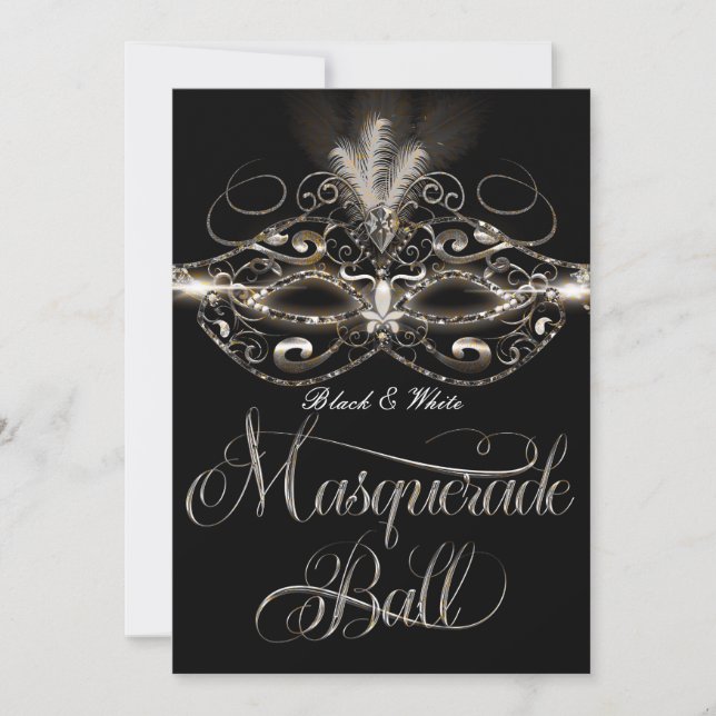 MASQUERADE BOLL Elegant-gruppinbjudningar Inbjudningar (Framsida)