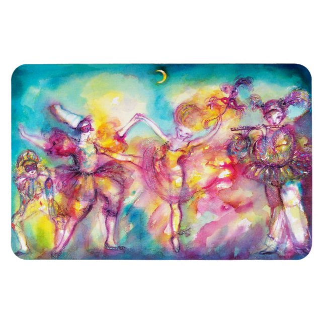 MASQUERADE BOLL,Mardi Gras Masks,Dance,Music Magnet (Horisontell)