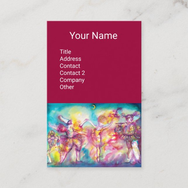 MASQUERADE Dance Music , teaterartist, Lila Visitkort (Framsida)