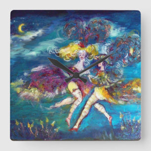 MASQUERADE DANCING AND MUSIC IN THE NIGHT FYRKANTIG KLOCKA