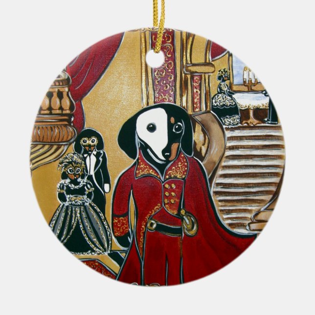 MASQUERADE DOXIE JULGRANSPRYDNAD KERAMIK (Framsidan)