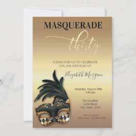 Masquerade Gold 30-årsjubileum Inbjudningar