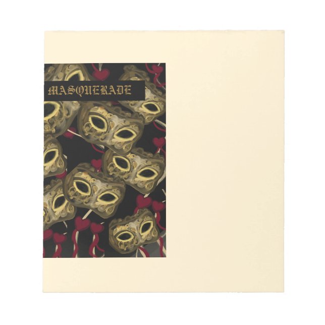 MASQUERADE KONST      ANTECKNINGSBLOCK (Framsida)