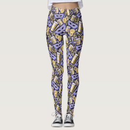 Masquerade Mardi Gras Pop Mode Leggins Leggings