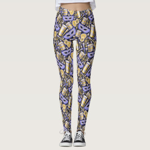 Masquerade Mardi Gras Pop Mode Leggins Leggings
