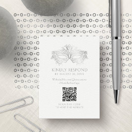 Masquerade Mask Quinceanera QR RSVP Tilläggskort