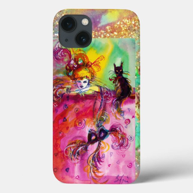 MASQUERADE NATT/DAM MED BLACK CAT MONOGRAM (Baksida)