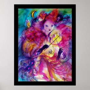 MASQUERADE NIGHT Carnival Musician in Rosa Costume Poster
