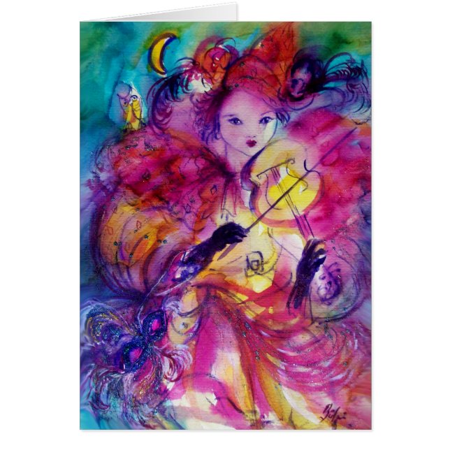 MASQUERADE NIGHT/Venetian Carnival Hälsningskort (Framsidan)