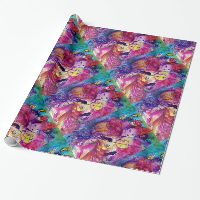 MASQUERADE NIGHT/Venetian Carnival Presentpapper (Utrullad)