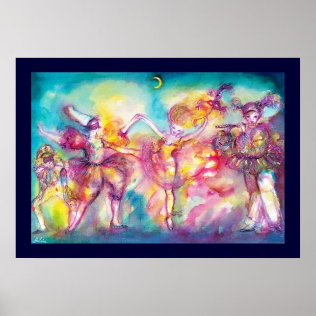 MASQUERADE PARTY,Mardi Gras Masks,Dance,Music Poster (Framsidan)