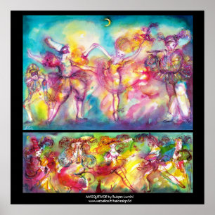 MASQUERADE PARTY,Mardi Gras Masks,Dance,Music Poster