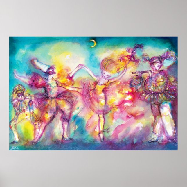 MASQUERADE PARTY,Mardi Gras Masks,Dance,Music Poster (Framsidan)