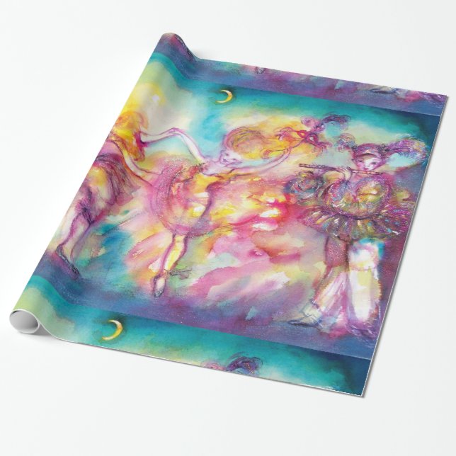 MASQUERADE PARTY,Mardi Gras Masks,Dance,Music Presentpapper (Utrullad)