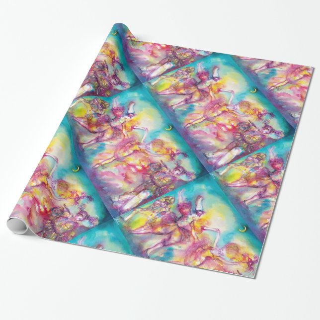 MASQUERADE PARTY,Mardi Gras Masks,Dance,Music Presentpapper (Utrullad)