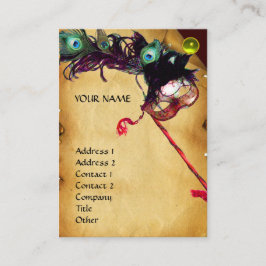 MASQUERADE PARTY parchment damm Gem Visitkort