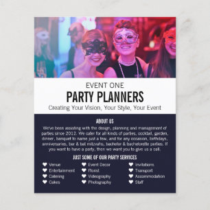Masquerade Party, Party Event Planner Advertising Flygblad