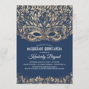 MASQUERADE QUINCEANERA 15:E FÖDELSEDAGSFESTEN INBJUDNINGAR