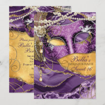 MasqueraFödelsedagsfest inbjudan