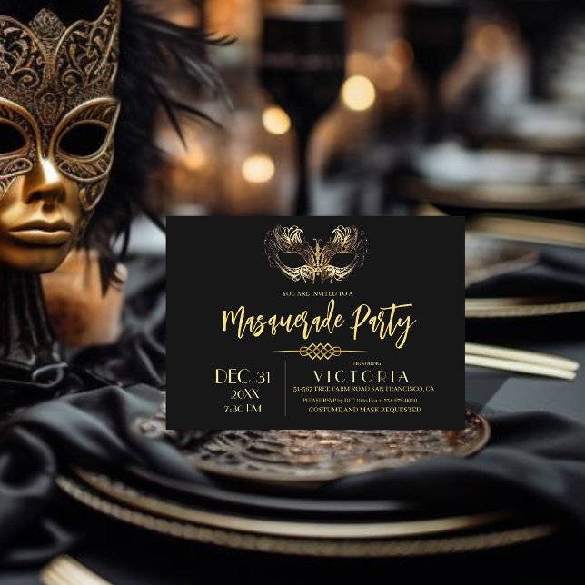 MasqueraFödelsedagsfest Inbjudningar (Skapare uppladdad)