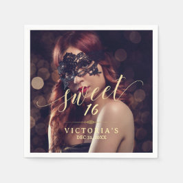 Masquerafoto Sweet 16 Birthday Pappersservett