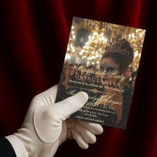 MasquerafotoQuinceanera Inbjudningar