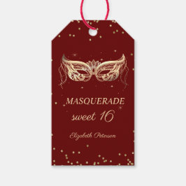 MasqueraGuld Diamonds Red Sweet 16 Presentetikett