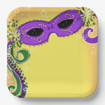 MasqueraLila Gult Mask Whimsical Stars