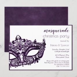 MasqueraLila Mask | Mardi Gras Julfest Inbjudningar