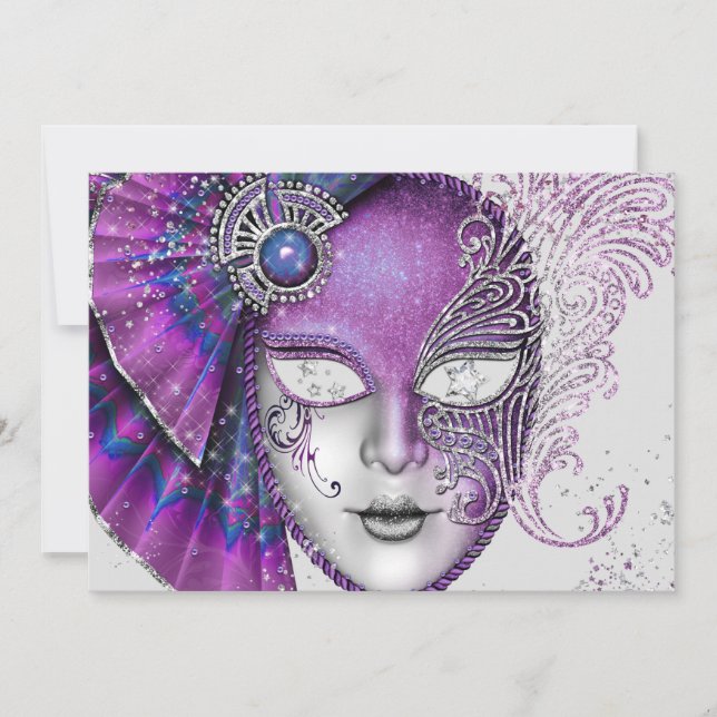 MasqueraMardi Gras Party-inbjudningar Inbjudningar (Framsida)