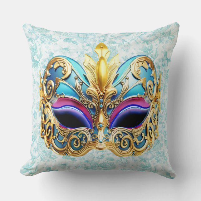 Masqueramask med en Golden Embellishishishish Kudde (Framsida)