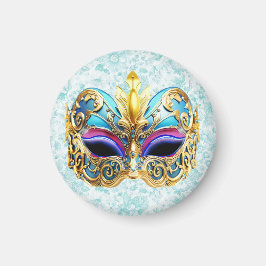 Masqueramask med Golden Embellishments Magnet