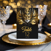 Masqueramask Motif Black Guld ID1031