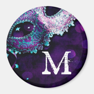 MasqueramaskCostume Monogram initial Magnet