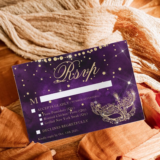 Masqueramaskens elegant lila guld glitter OSA (Skapare uppladdad)