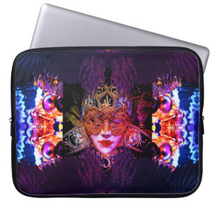 Masqueramaskerad boll maskerad kvinnlig elegant laptop fodral