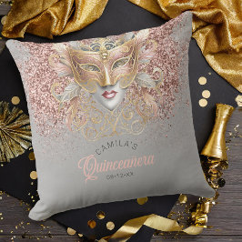 MasqueraMotif Quinceanera Ro Guld V2 ID1031 Kudde