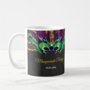 MasqueraParty Magic Night Grönt Lila Guld Kaffemugg