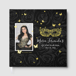 MasqueraParty Photo Real Gold Foil Black Quince