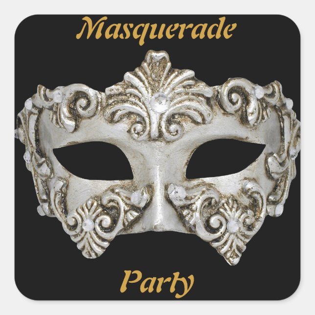 MasqueraParty Stickers Fyrkantigt Klistermärke (Framsida)