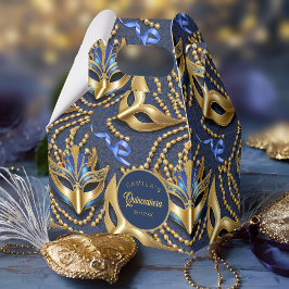 MasqueraQuinceanera Mönster Blue Guld ID1031 Presentaskar