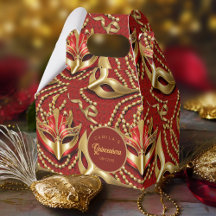 MasqueraQuinceanera Mönster Red Guld ID1031