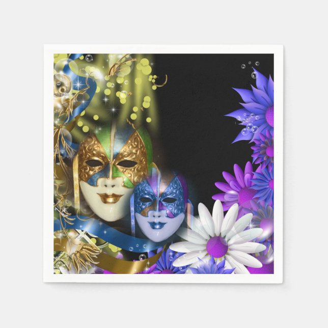Masqueraquinceanera Venetian masks Pappersservett (Framsidan)