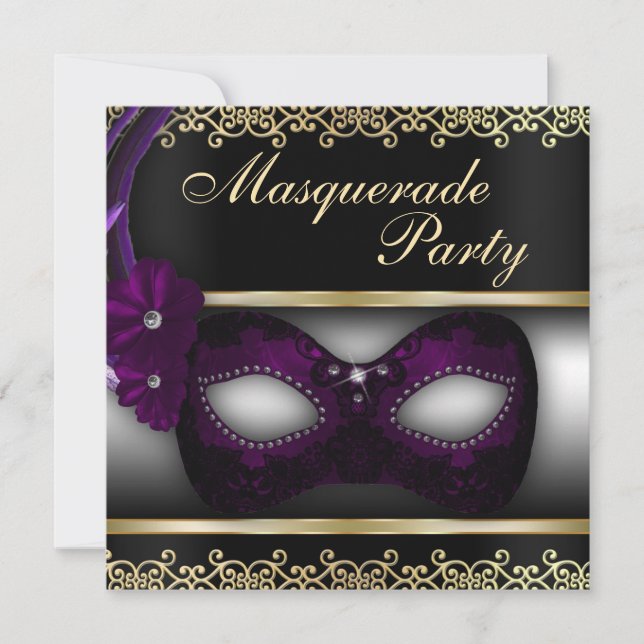 Masquertael Party Inbjudan (Framsida)