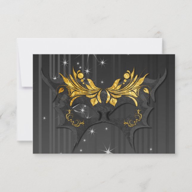 Masquuppad Boll Bröllop OSA Card (Framsida)