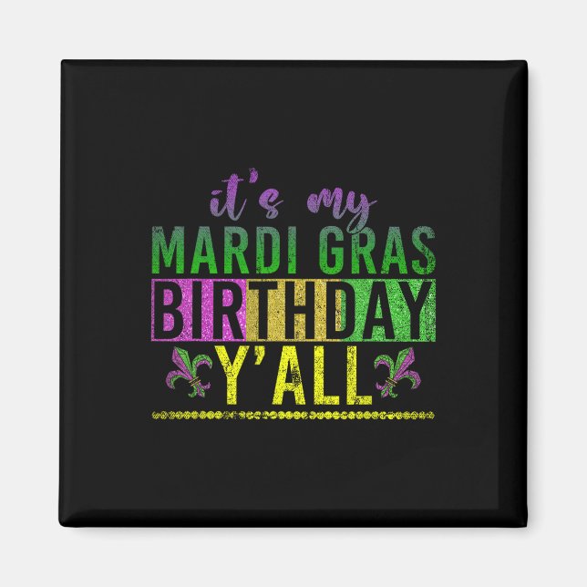 Masquuppad Parad Birthday Celebration Party Mardi Magnet (Framsidan)