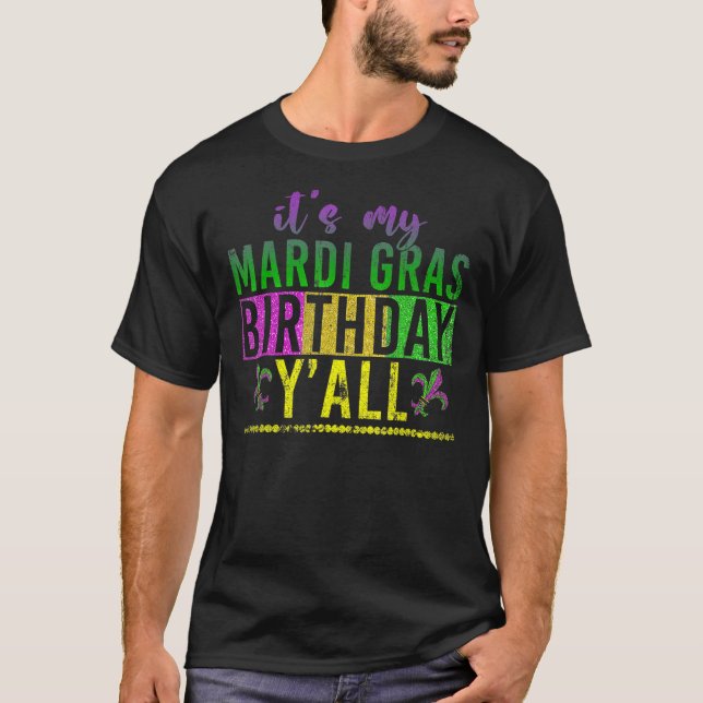 Masquuppad Parad Birthday Celebration Party Mardi T Shirt (Framsida)