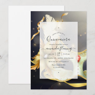 Masquuppad Quinceañera-inbjudan Inbjudningar