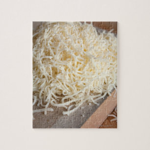 Massa av färsk mozzarellaost. pussel