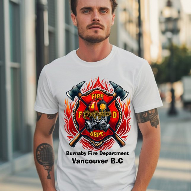 Massa av mod som brandmännen bär t shirt (Skapare uppladdad)